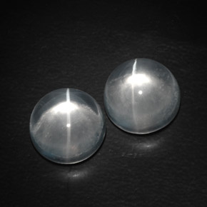 5.9ct Round Cabochon White Quartz Cat's Eye Gem for sale 5.9ct Round Cabochon White Quartz Cat's Eye Gem (ID: 351447)