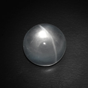 Quartz Cat's Eye Gemstone in 13 mm (calibrated) Size for Sale, Quartz Cat's Eye Stone in White Color