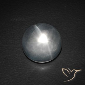 Oeil de chat à quartz rond de 9,88 ct, 12,3 mm de l'Inde, Photo A