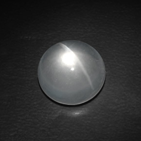 Quartz Cat's Eye Gemstone in 13 mm (calibrated) Size for Sale, Quartz Cat's Eye Stone in White Color