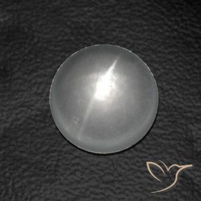 Quartz Cat's Eye Gemstone in 12 mm (calibrated) Size for Sale, Quartz Cat's Eye Stone in White Color