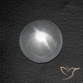 Quartz Cat's Eye Gemstone in 12 mm (calibrated) Size for Sale, Quartz Cat's Eye Stone in Clear White Color