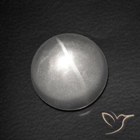 8.13ct Natural White Quartz Cat's Eye, Round, Transparent