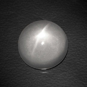 White Quartz Cat's Eye Gem - 8.5ct Round Cabochon (ID: 360623)