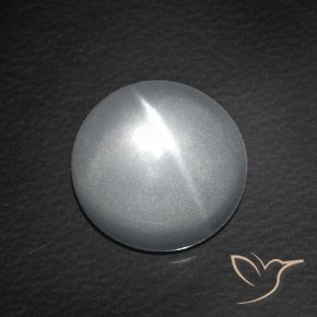 8.14ct Natural Clear White Quartz Cat's Eye, Round, Transparent