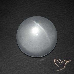 Quartz Cat's Eye Gemstone in 12 mm (calibrated) Size for Sale, Quartz Cat's Eye Stone in White Color