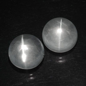 13.2ct Round Cabochon White Quartz Cat's Eye for sale thumb image of 13.2ct Round Cabochon White Quartz Cat's Eye (ID: 369431)