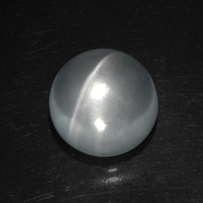 White Quartz Cat's Eye Gem - 8.9ct Round Cabochon (ID: 369507)