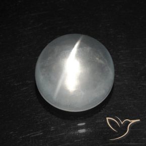 8.36ct Natural White Quartz Cat's Eye, Round, Transparent