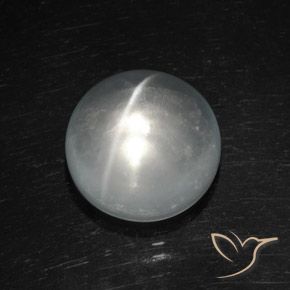 8.09ct Natural White Quartz Cat's Eye, Round, Transparent