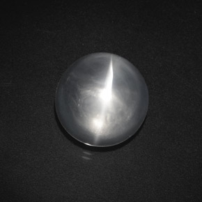 Quartz Cat's Eye Gemstone in 11 mm (calibrated) Size for Sale, Quartz Cat's Eye Stone in White Color