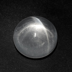 Quartz Cat's Eye Gemstone in 13 mm (calibrated) Size for Sale, Quartz Cat's Eye Stone in White Color
