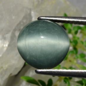 Quartz Cat's Eye Gemstone in 10.3 mm Size for Sale, Quartz Cat's Eye Stone in Green Color