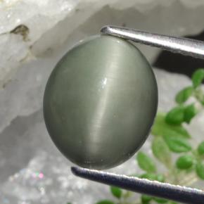 3.7ct Oval Cabochon Green Quartz Cat's Eye for sale thumb image of 3.7ct Oval Cabochon Green Quartz Cat's Eye (ID: 472422)