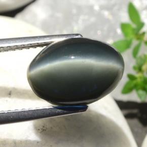 Quartz Cat's Eye Gemstone in 11.5 x 8.3 mm Size for Sale, Quartz Cat's Eye Stone in Green Color