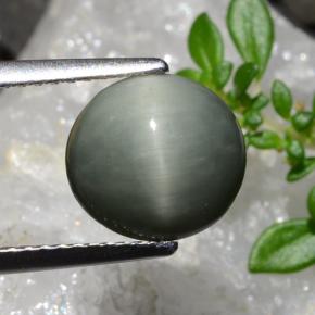 2.8ct Oval Cabochon Green Quartz Cat's Eye for sale thumb image of 2.8ct Oval Cabochon Green Quartz Cat's Eye (ID: 472581)