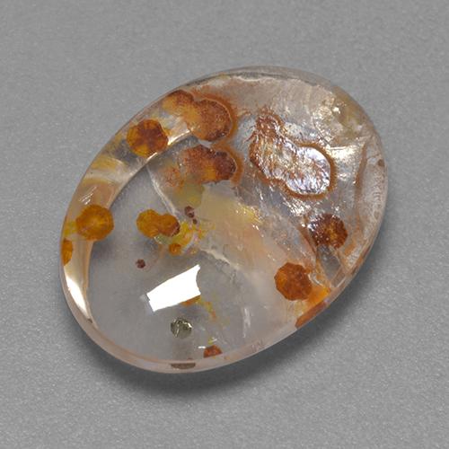 7.46 ct Multicolor Quartz With Marcasite Stone, Natural Quartz With Marcasite in Oval Cabochon Shape for Sale