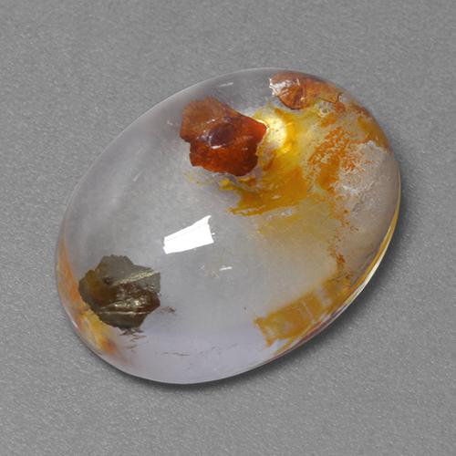 Multicolore Quartz With Marcasite Gem - 9.2ct Ovale cabochon (ID: 521240)