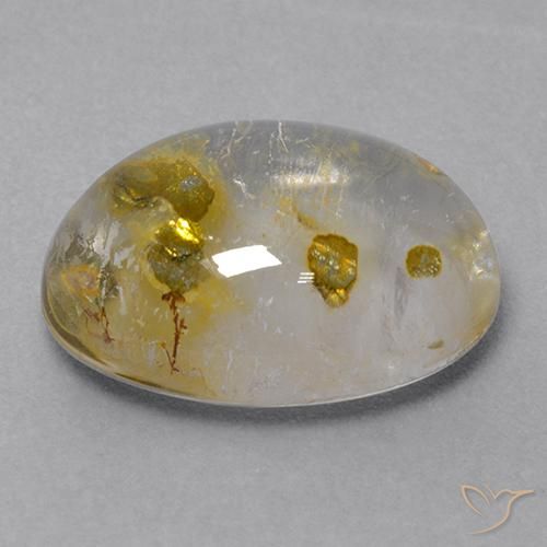 Quartz With Marcasite Gemstone in 16 x 12 mm (calibrated) Size for Sale, Quartz With Marcasite Stone in Multicolor Color