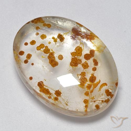 19.32 ct Oval Quartz With Marcasite, 20.7 x 15.1 mm From Brazil, Photo A
