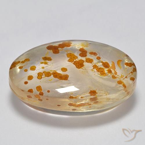 Quartz With Marcasite Gemstone in 20 x 15 mm (calibrated) Size for Sale, Quartz With Marcasite Stone in Multicolor Color