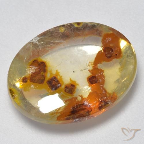 8.13 ct Oval Quartz With Marcasite, 16.3 x 12.4 mm From Brazil, Photo A