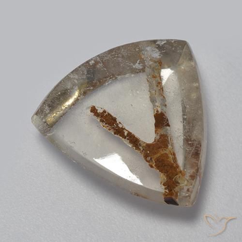 6.94 ct Trillion Quartz With Marcasite, 14.5 x 14.1 mm From Brazil, Photo A