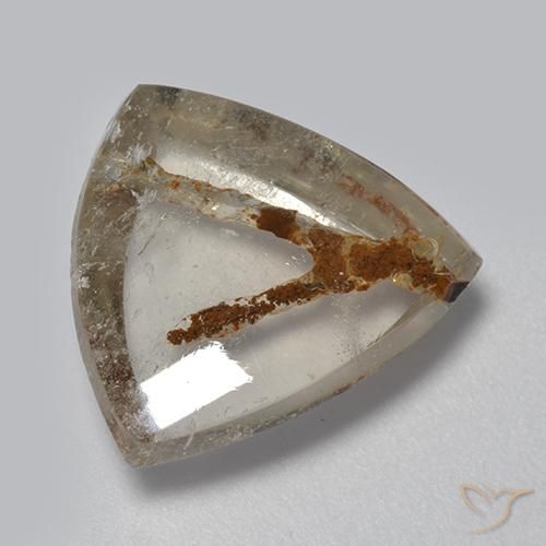6.94 ct Multicolor Quartz With Marcasite Stone, Natural Quartz With Marcasite in Trillion Cabochon Shape for Sale