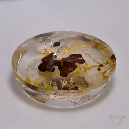 Quartz With Marcasite Gemstone in 25.1 mm Size for Sale, Quartz With Marcasite Stone in Multicolor Color