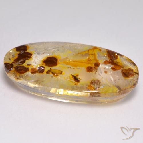Quartz With Marcasite Gemstone in 30.3 x 16.1 mm Size for Sale, Quartz With Marcasite Stone in Multicolor Color