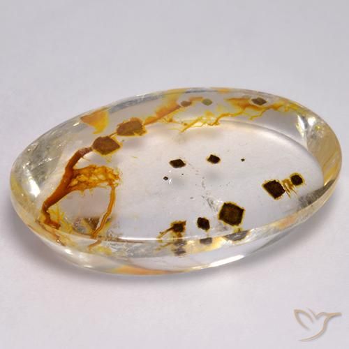 Quartz With Marcasite Gemstone in 26.5 x 18.1 mm Size for Sale, Quartz With Marcasite Stone in Multicolor Color