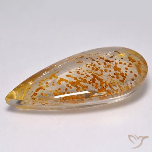 Quartz With Marcasite Gemstone in 34.4 x 17.3 mm Size for Sale, Quartz With Marcasite Stone in Multicolor Color