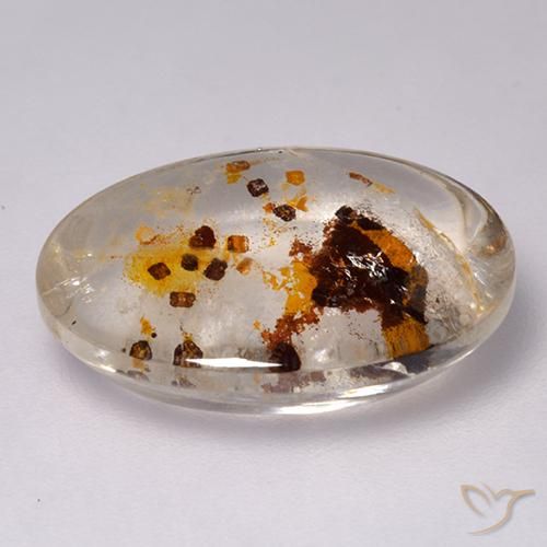 Quartz With Marcasite Gemstone in 16.2 x 11.4 mm Size for Sale, Quartz With Marcasite Stone in Multicolor Color