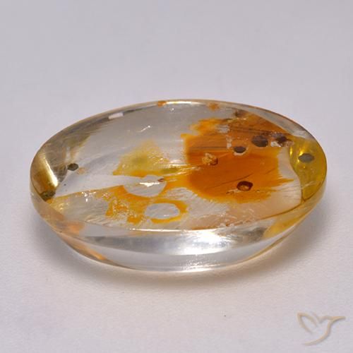 Quartz With Marcasite Gemstone in 18 x 13 mm (calibrated) Size for Sale, Quartz With Marcasite Stone in Multicolor Color