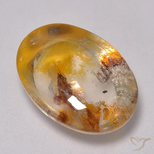 Quarzo Con Marcasite Ovale cabochon da 9,4 ct dal Brasile, dimensione 16,7 x 12,2mm, purezza Transparent, pietra preziosa naturale Nessuna, Quarzo Con Marcasite 1pc in colore Multicolore, durezza Mohs di 7 adatto per gioielli da indossare ogni giorno, Photo A