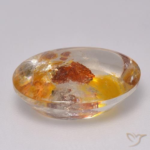 Quartz With Marcasite Gemstone in 16.7 x 12.2 mm Size for Sale, Quartz With Marcasite Stone in Multicolor Color