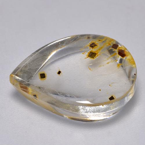 Quartz With Marcasite Gemstone in 16 x 13.4 mm Size for Sale, Quartz With Marcasite Stone in Multicolor Color