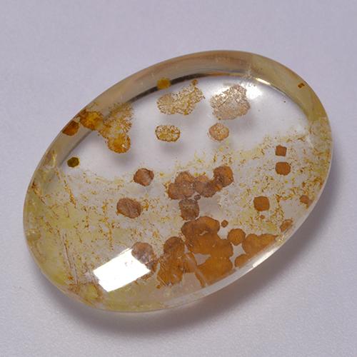 Multicolor Quartz With Marcasite Gem - 20.7ct Oval Cabochon (ID: 522182)