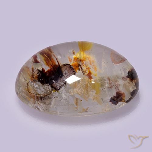 Quartz With Marcasite Gemstone in 16.2 x 12.9 mm Size for Sale, Quartz With Marcasite Stone in Multicolor Color