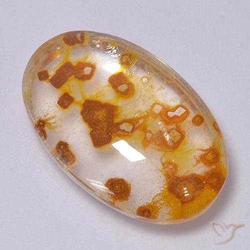 22 ct Oval Quartz With Marcasite, 23.3 x 14.9 mm From Brazil, Photo A