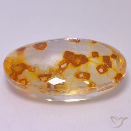 Quartz With Marcasite Gemstone in 23.3 x 14.9 mm Size for Sale, Quartz With Marcasite Stone in Multicolor Color