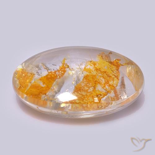 Quartz With Marcasite Gemstone in 20 x 15 mm (calibrated) Size for Sale, Quartz With Marcasite Stone in Multicolor Color