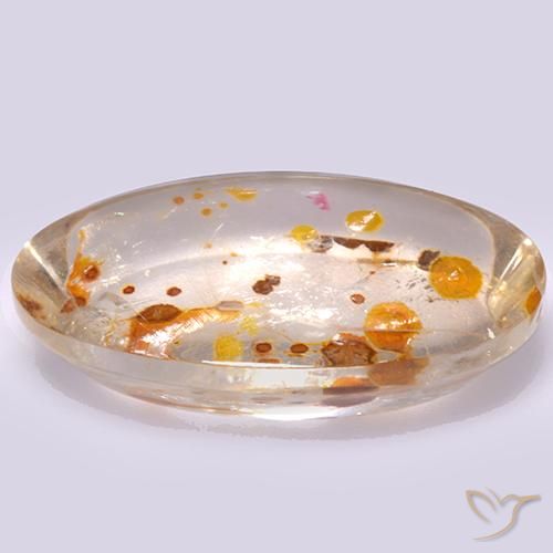 Quartz With Marcasite Gemstone in 24.6 x 14.7 mm Size for Sale, Quartz With Marcasite Stone in Multicolor Color