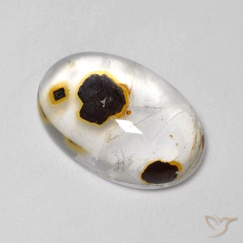 17.52ct Natural Multicolor Quartz With Marcasite, Oval, Transparent