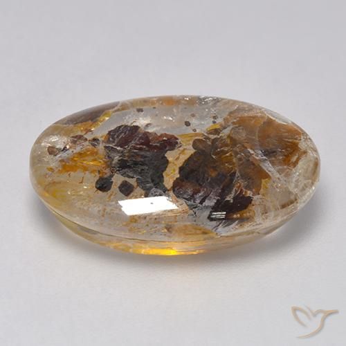Quartz With Marcasite Gemstone in 18.5 x 12.3 mm Size for Sale, Quartz With Marcasite Stone in Multicolor Color