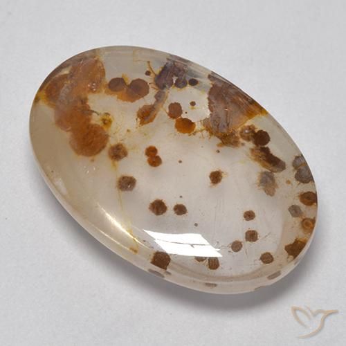 16.00ct Natural Multicolor Quartz With Marcasite, Oval, Transparent