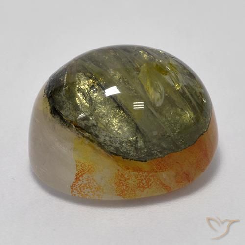Quartz With Marcasite Gemstone in 15.6 x 12.7 mm Size for Sale, Quartz With Marcasite Stone in Multicolor Color