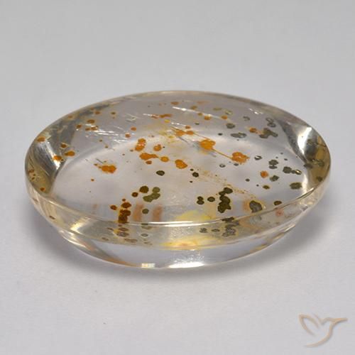 Quartz With Marcasite Gemstone in 20 x 15 mm (calibrated) Size for Sale, Quartz With Marcasite Stone in Multicolor Color