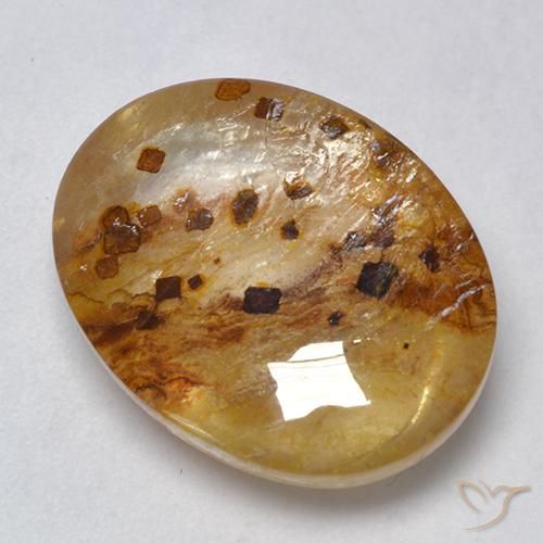 12.19ct Natural Multicolor Quartz With Marcasite, Oval, Transparent