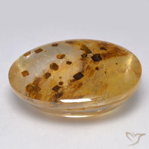 Quartz With Marcasite Gemstone in 18 x 13.8 mm Size for Sale, Quartz With Marcasite Stone in Multicolor Color